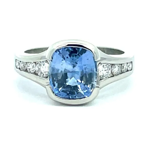 14KW Sapphire & Diamond Ring Charles Frederick Jewelers Chelmsford, MA