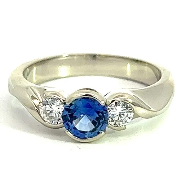 14KW .65ct Sapphire And .30ctw Diamond Ring Charles Frederick Jewelers Chelmsford, MA