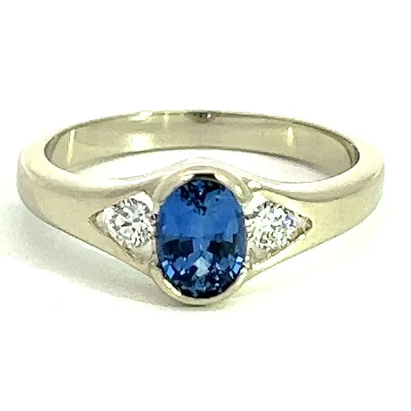 14KW .83ct Sapphire And .15ct Diamond Ring Charles Frederick Jewelers Chelmsford, MA