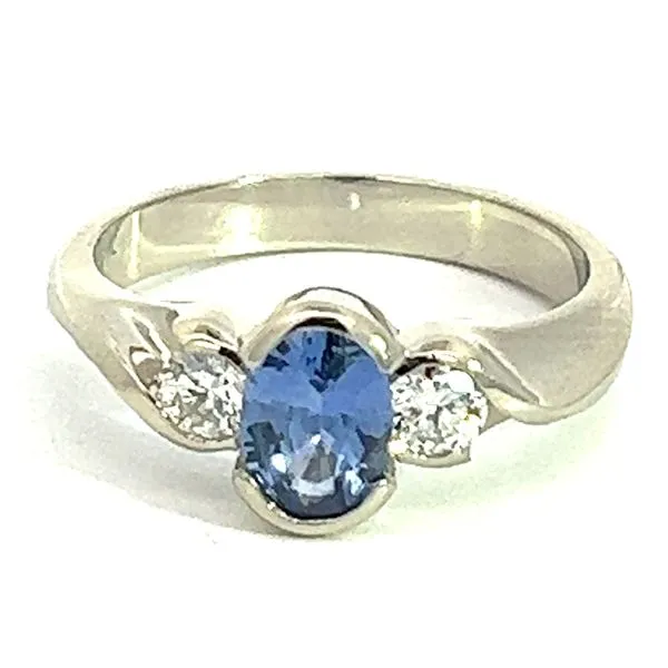 14KW .88ct Sapphire And .31ctw H VS Diamond Ring Charles Frederick Jewelers Chelmsford, MA