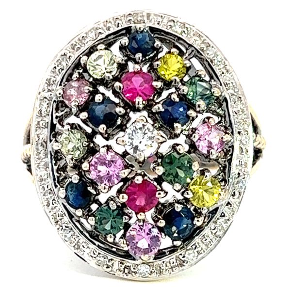 14KY Multi Stone And Diamond Fashion Ring Charles Frederick Jewelers Chelmsford, MA