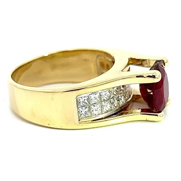 18ky Ruby and Diamond Ring Image 2 Charles Frederick Jewelers Chelmsford, MA