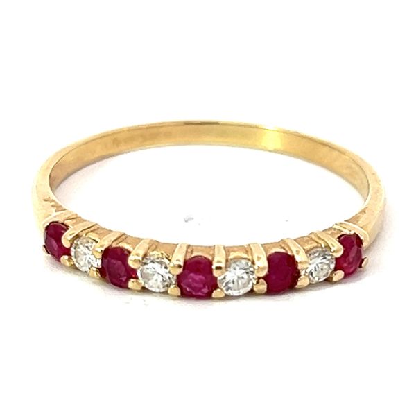 14KY .30ctw Ruby And .20ctw Diamond Wedding Band Charles Frederick Jewelers Chelmsford, MA