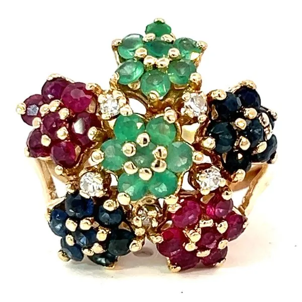 14KY Natural Sapphire, Ruby And Emerald Fashion Ring Charles Frederick Jewelers Chelmsford, MA