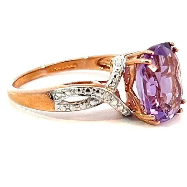 10KR 3.75ct Brazilian Amethyst And .02ctw Diamond Ring Image 2 Charles Frederick Jewelers Chelmsford, MA
