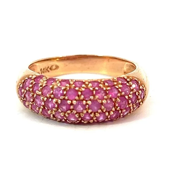 14KR Pave Pink Sapphire Fashion Ring Charles Frederick Jewelers Chelmsford, MA