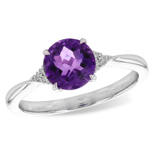 14KW 1.28ct Vivid Purple Amethyst And .04ctw Diamond Ring Charles Frederick Jewelers Chelmsford, MA