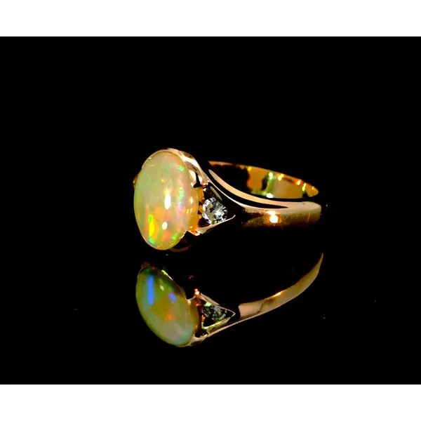 Opal & Diamond Ring Image 2 Charles Frederick Jewelers Chelmsford, MA