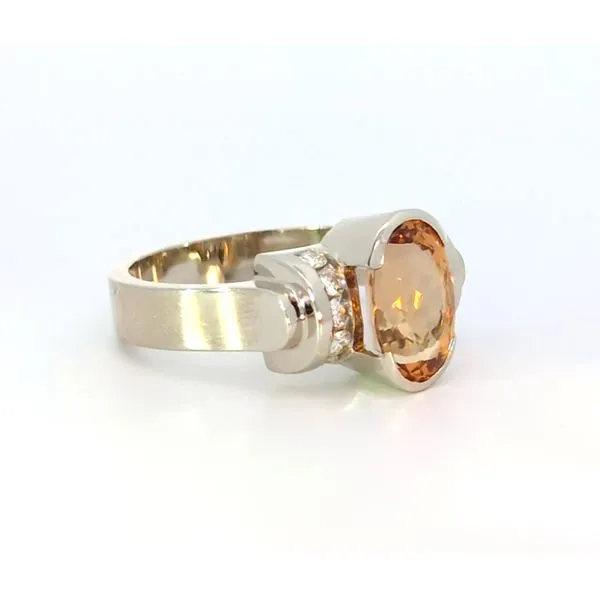 14KW Precious Topaz & Diamond Ring Image 2 Charles Frederick Jewelers Chelmsford, MA