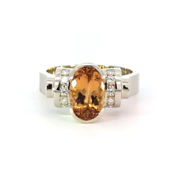 14KW Precious Topaz & Diamond Ring Charles Frederick Jewelers Chelmsford, MA