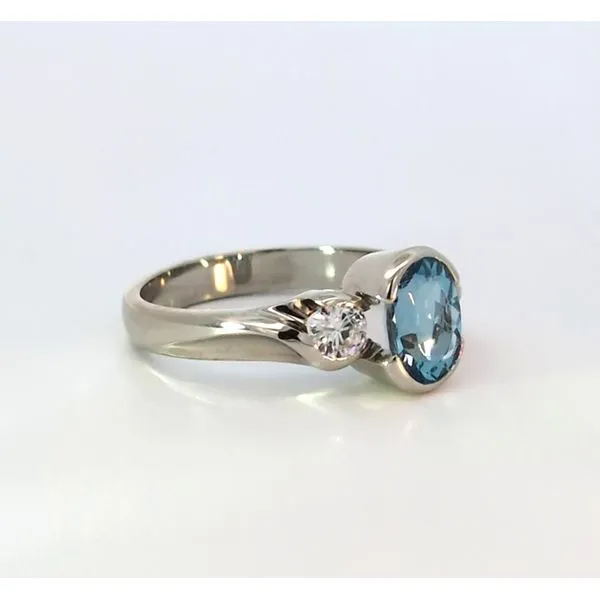 14ktw Aqiamaring and Diamond Ring Image 2 Charles Frederick Jewelers Chelmsford, MA