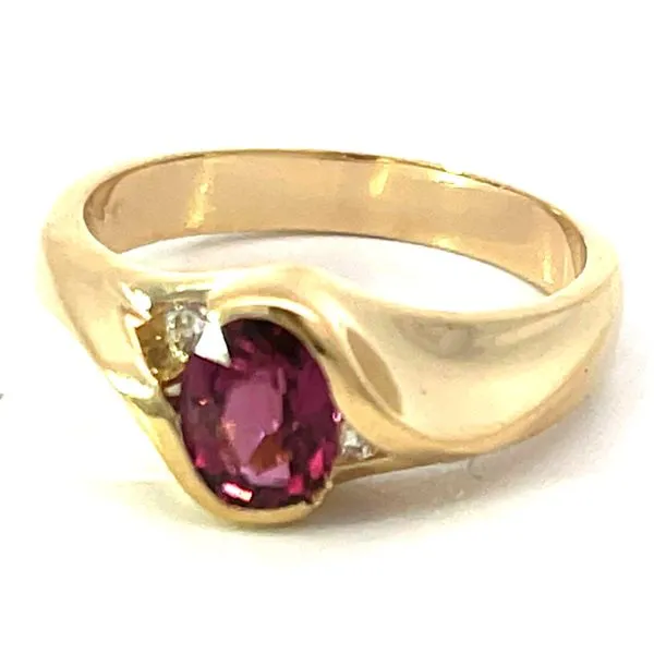 14kt Rhodolite Garnet & Diamond Ring Charles Frederick Jewelers Chelmsford, MA