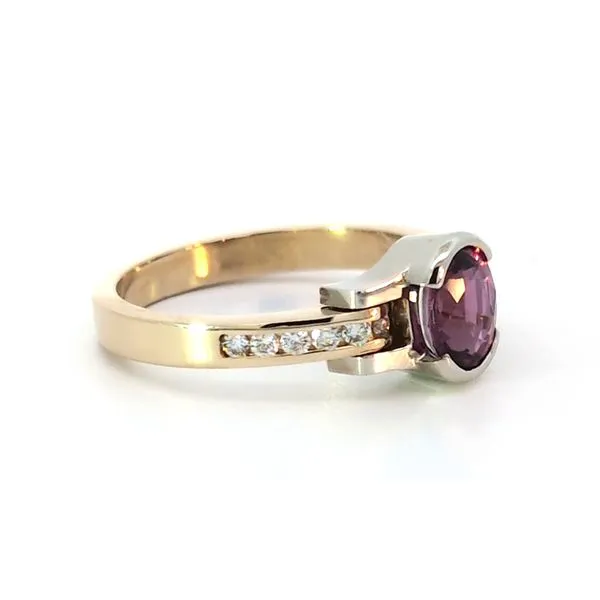 14kt Tow Tone Rhodolite Garnet Ring Charles Frederick Jewelers Chelmsford, MA