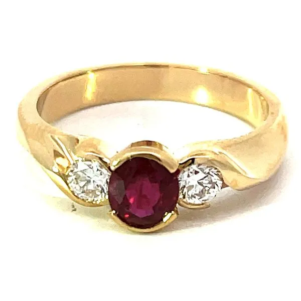 14Ky Ruby &  Diamond Ring Image 2 Charles Frederick Jewelers Chelmsford, MA