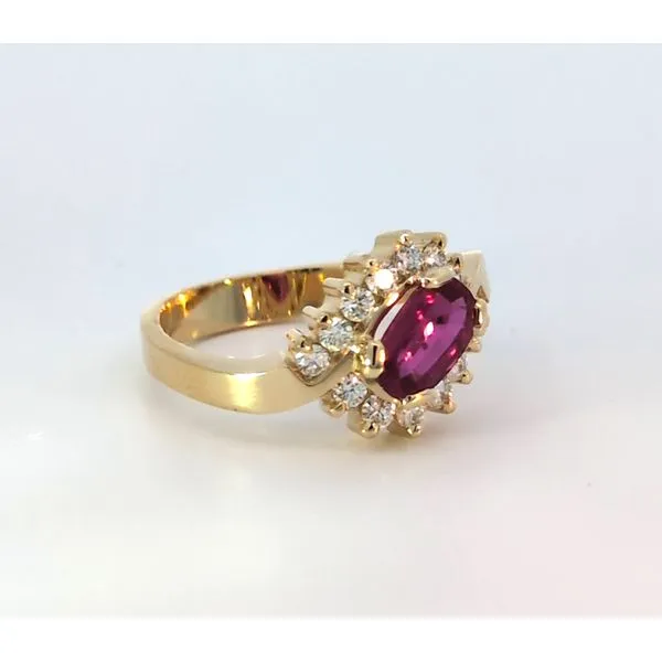 18KY Ruby & Diamond Ring Image 2 Charles Frederick Jewelers Chelmsford, MA