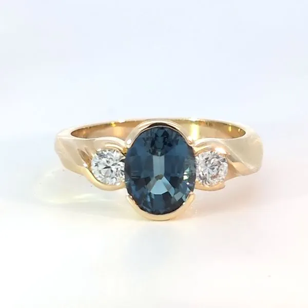 14KY 2.26ct Sapphire And .44ctw Diamond Ring Charles Frederick Jewelers Chelmsford, MA