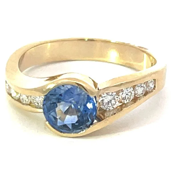 14KY  Sapphire And Diamond Ring Image 2 Charles Frederick Jewelers Chelmsford, MA