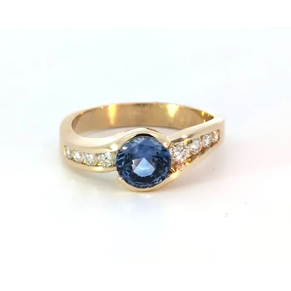 14KY  Sapphire And Diamond Ring Charles Frederick Jewelers Chelmsford, MA