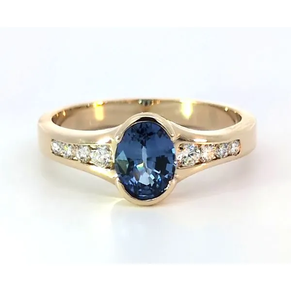 14KY .93ct Sapphire & .20ctw Diamond Ring H/VS Image 2 Charles Frederick Jewelers Chelmsford, MA