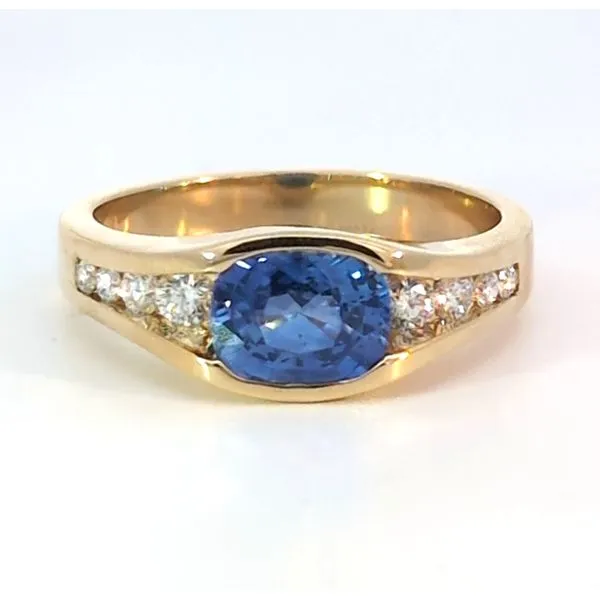 18KY .1.62ct Sapphire And .25ctw Diamond Ring Charles Frederick Jewelers Chelmsford, MA
