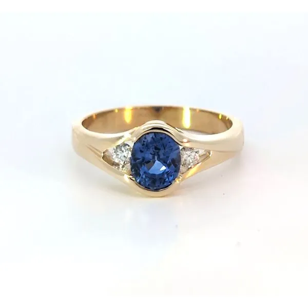 14KY 1.52ct Sapphire And .15ctw Diamond Ring Charles Frederick Jewelers Chelmsford, MA