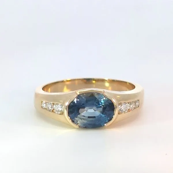 14KY Sapphire & Diamond Ring Charles Frederick Jewelers Chelmsford, MA
