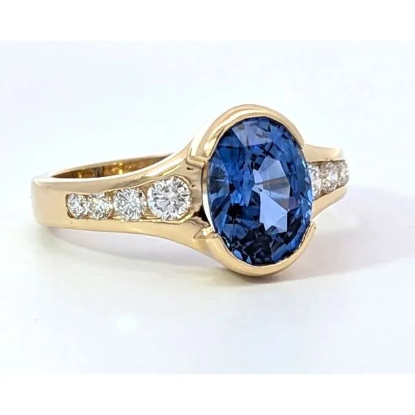18ky Sapphire Ring