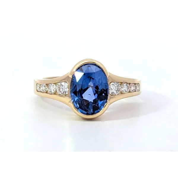 18ky Sapphire Ring