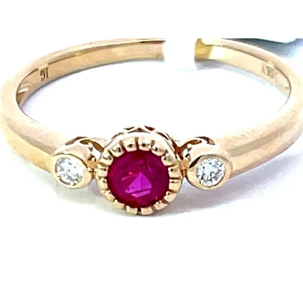 14ky Ruby and Diamond Ring RU .30ct Dia .05ctw Charles Frederick Jewelers Chelmsford, MA