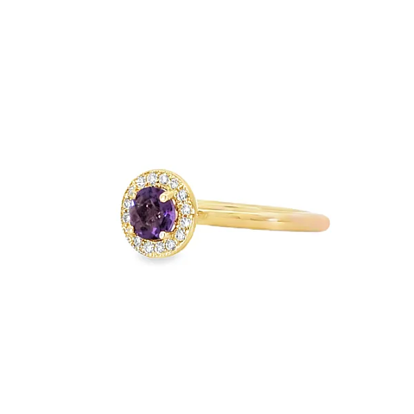 !4ky Amethyst and Diamond Ring Image 2 Charles Frederick Jewelers Chelmsford, MA