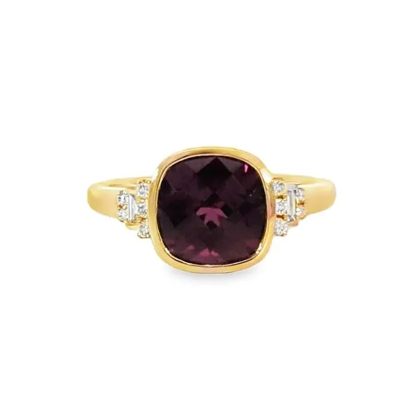 14y Rhodolite Garnet and Diamond Ring Charles Frederick Jewelers Chelmsford, MA