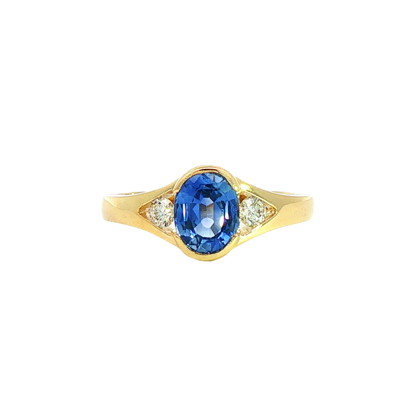 1.24ct Sapphire and Diamond Ring Charles Frederick Jewelers Chelmsford, MA