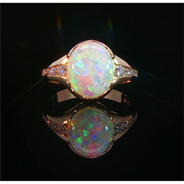 1.87ct Opal and Diamond Ring Charles Frederick Jewelers Chelmsford, MA