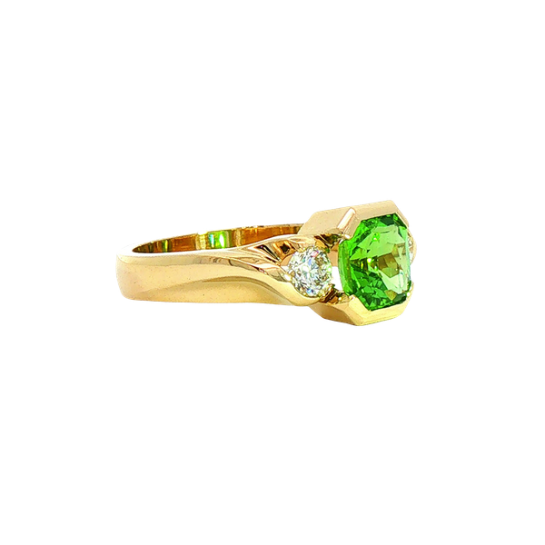 1.56ct Tsavorite and Diamond Ring Image 2 Charles Frederick Jewelers Chelmsford, MA