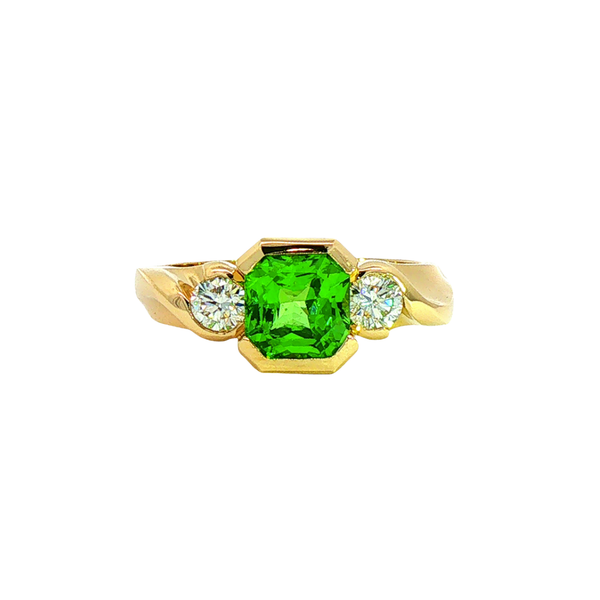 1.56ct Tsavorite and Diamond Ring Charles Frederick Jewelers Chelmsford, MA
