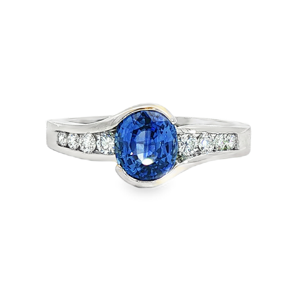 1.41ct Sapphire and Diamond Ring Charles Frederick Jewelers Chelmsford, MA