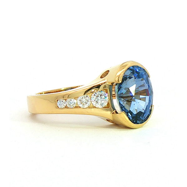 4.90ct Sapphire and Diamond Ring Image 2 Charles Frederick Jewelers Chelmsford, MA