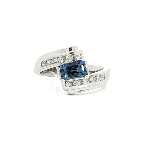 1.12ct Sapphire and Diamond Bypass Ring Charles Frederick Jewelers Chelmsford, MA