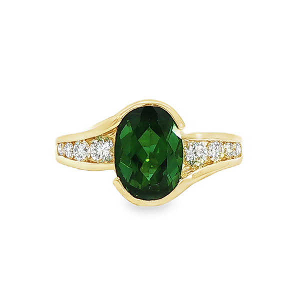 2.06ct Tourmaline and Diamond Ring Charles Frederick Jewelers Chelmsford, MA