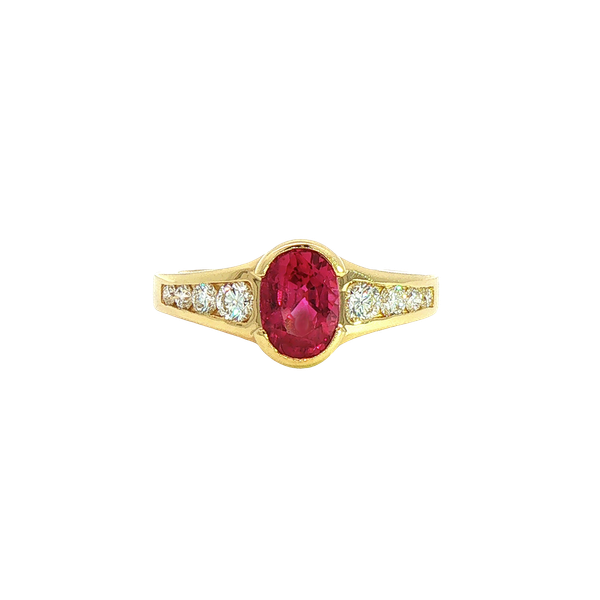 1.56ct Ruby and Diamond Ring Charles Frederick Jewelers Chelmsford, MA