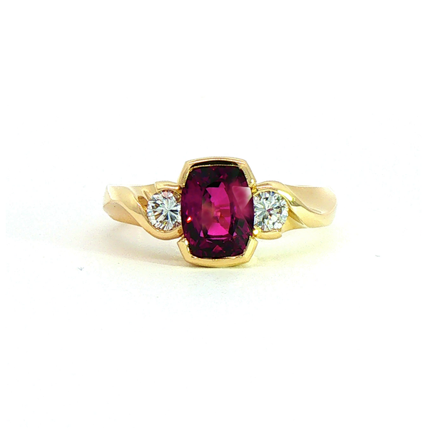 1.72ct Rhodolite Garnet and Diamond Ring Charles Frederick Jewelers Chelmsford, MA