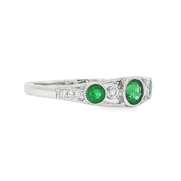 .53ctw Emerald and Diamond Ring Image 2 Charles Frederick Jewelers Chelmsford, MA