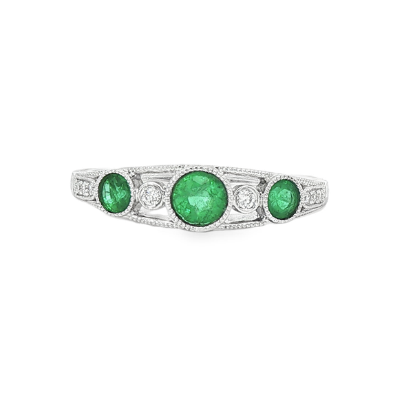 .53ctw Emerald and Diamond Ring Charles Frederick Jewelers Chelmsford, MA