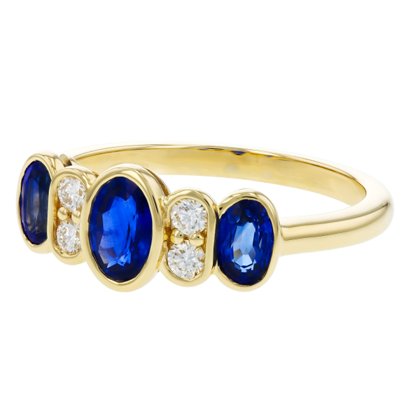 14KY 1.18ct Sapphire and 0.15ct Diamond Ring Image 3 Charles Frederick Jewelers Chelmsford, MA