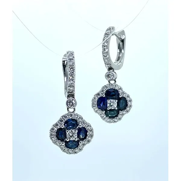 Sapphire & Diamond Earrings Charles Frederick Jewelers Chelmsford, MA