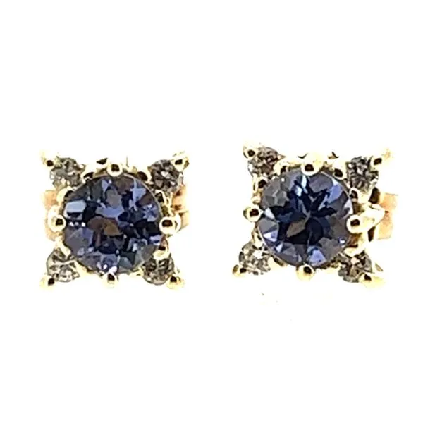 14KY Tanzanite And Diamond Earrings Charles Frederick Jewelers Chelmsford, MA