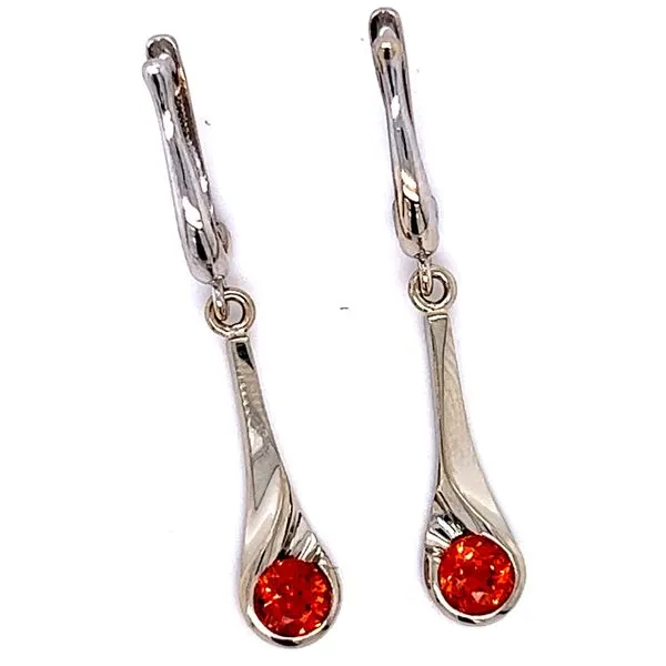 14KW 1.23ctw Spessaritite Drop Earrings Charles Frederick Jewelers Chelmsford, MA