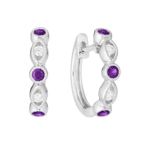 14KW Amy And Diamond Huggie Hoops similar item image