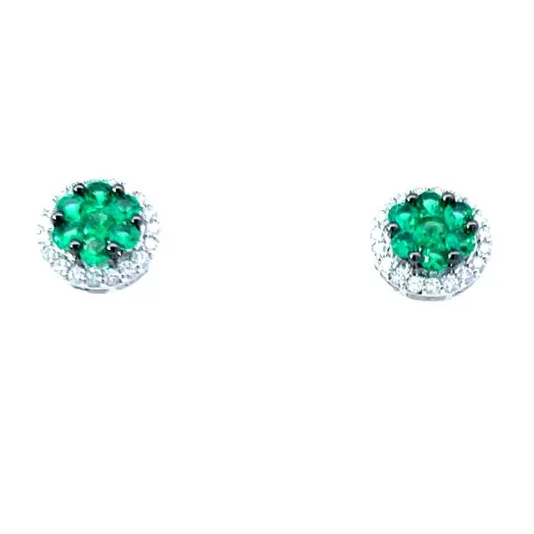 18ktw Emerald and Diamond Earring
