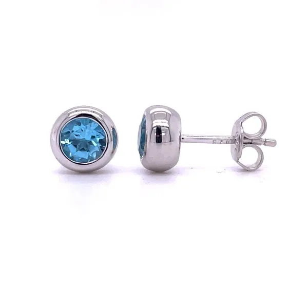 Sterling Blue Topaz Earrings Image 2 Charles Frederick Jewelers Chelmsford, MA